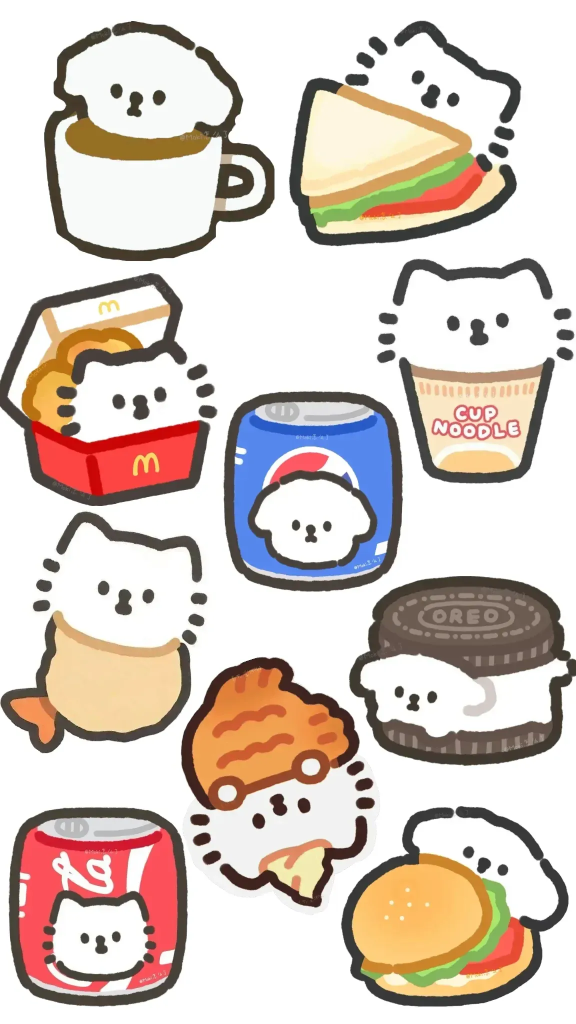 100+ hình vẽ cute đơn giản đồ ăn siêu đáng yêu