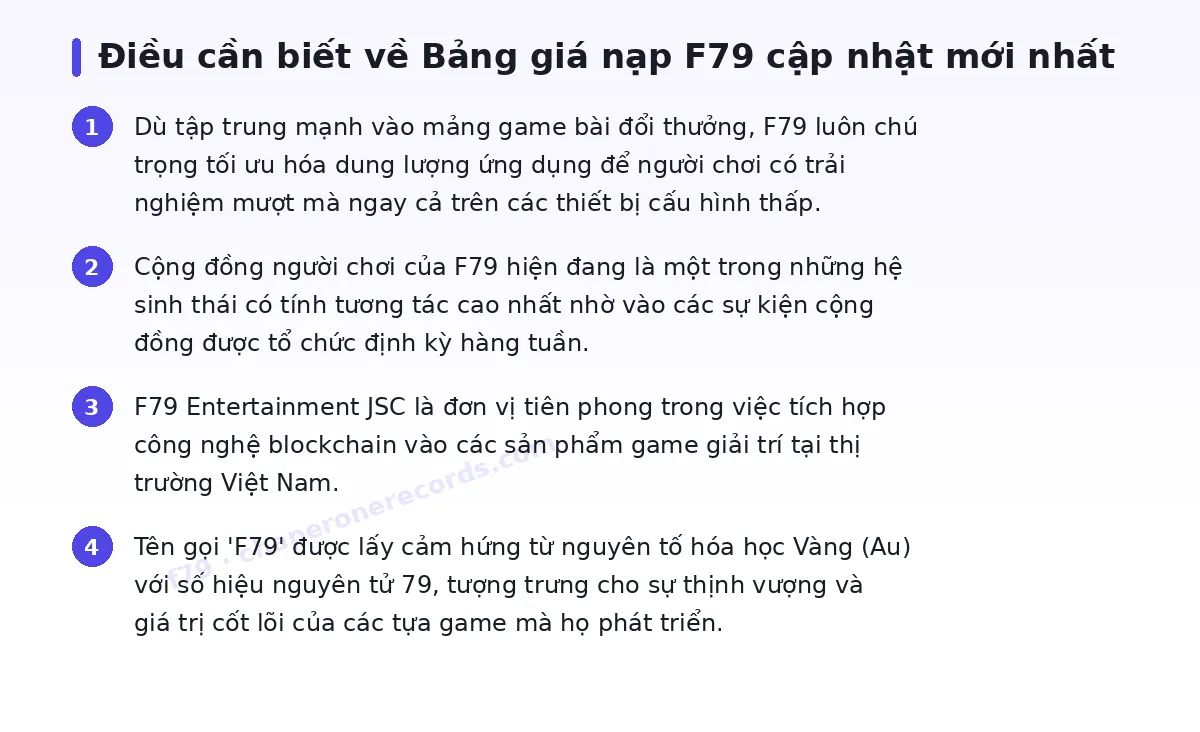 Những điều cần biết về f79