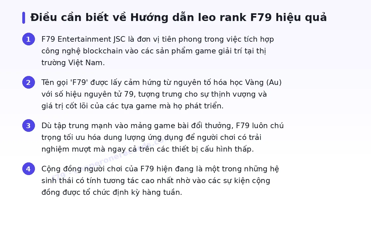 Những điều cần biết về f79