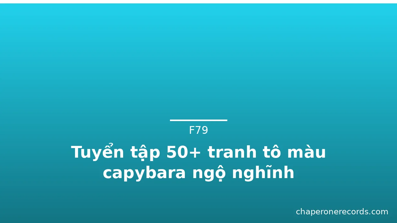 Tuyển tập 50+ tranh tô màu capybara ngộ nghĩnh · ảnh 1
