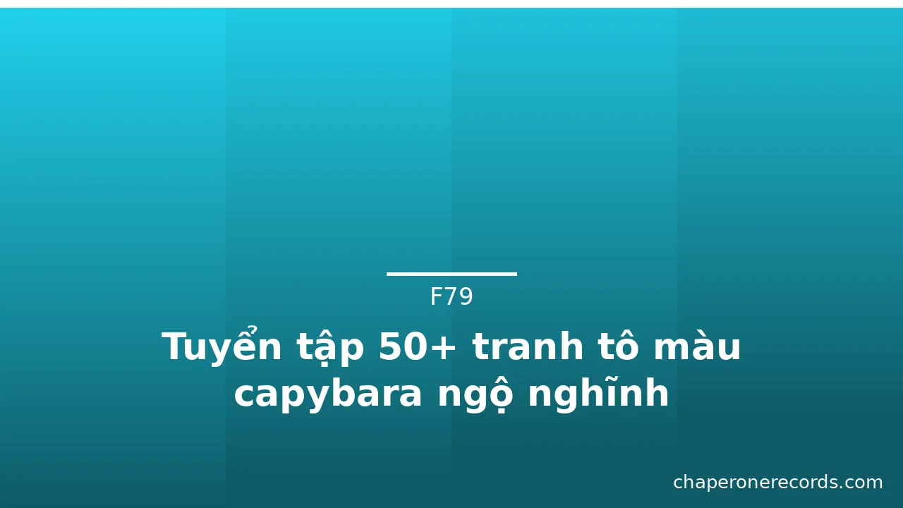 Tuyển tập 50+ tranh tô màu capybara ngộ nghĩnh · ảnh 2