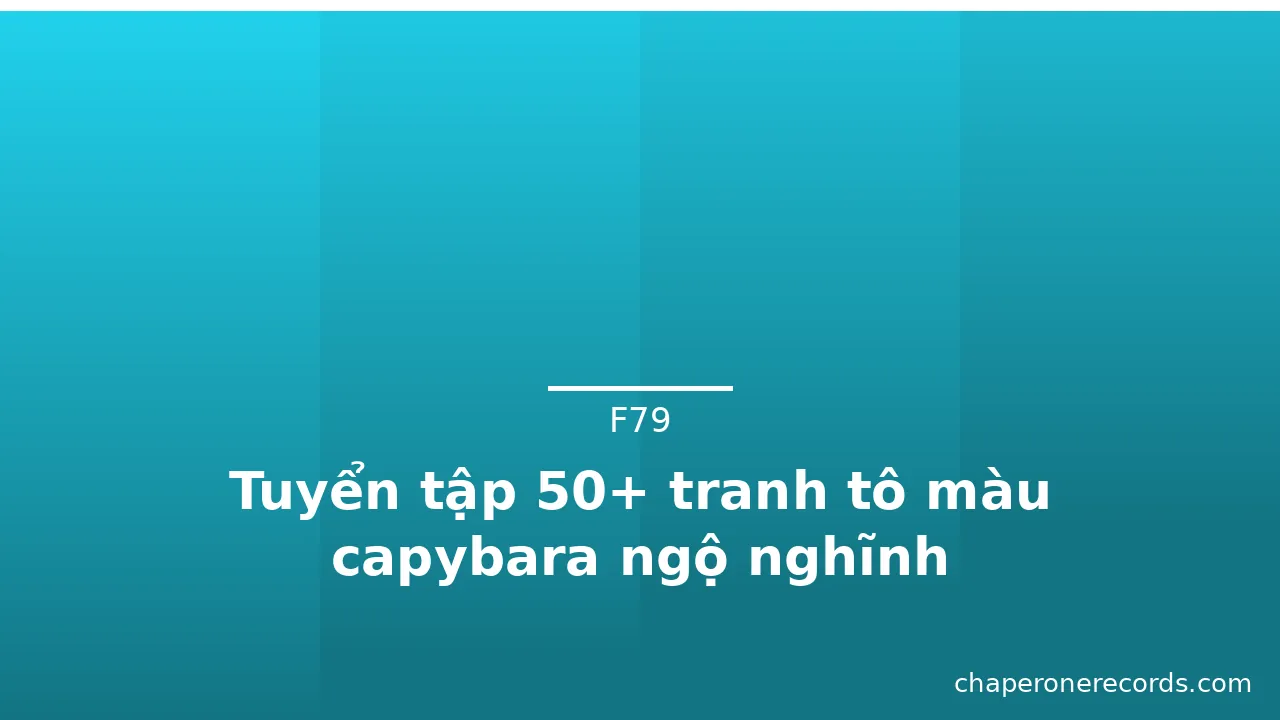 Tuyển tập 50+ tranh tô màu capybara ngộ nghĩnh · ảnh 3