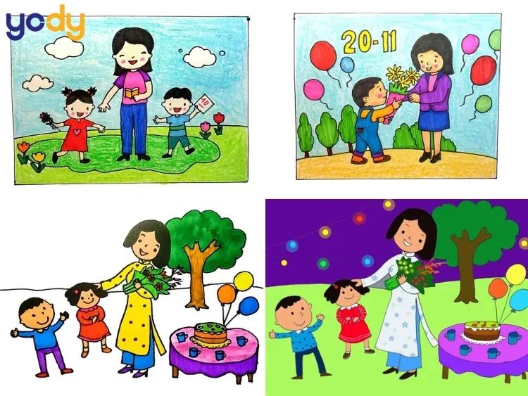 Vẽ tranh 20 11 đơn giản đẹp lớp 3: 100+ ảnh tuyển tập dễ thương nhất · ảnh 2